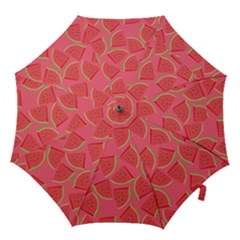 Watermelon Background Watermelon Wallpaper Hook Handle Umbrellas (medium) by pakminggu