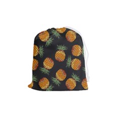 Pineapple Background Pineapple Pattern Drawstring Pouch (medium) by pakminggu