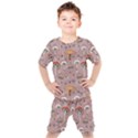 Mushrooms Autumn Fall Pattern Seamless Decorative Kids  Tee and Shorts Set View1