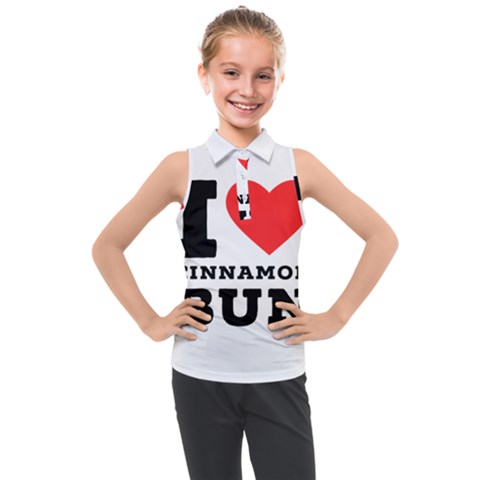 I Love Cinnamon Bun Kids  Sleeveless Polo Tee by ilovewhateva