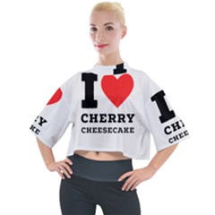 I Love Cherry Cheesecake Mock Neck Tee by ilovewhateva