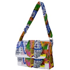 Brain Cerebrum Biology Abstract Full Print Messenger Bag (l)