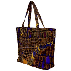 Binary Code Transformation Zip Up Canvas Bag by pakminggu