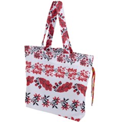 Ukraine Scheme Pattern Kit Ornament Plants Drawstring Tote Bag by pakminggu