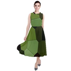 Mosaic Structure Background Tile Round Neck Boho Dress by danenraven