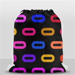 Pattern Background Structure Black Drawstring Bag (small) by danenraven