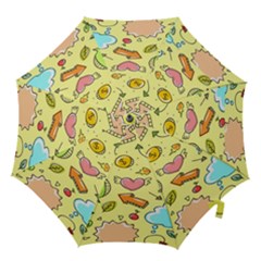 Cute Sketch Child Graphic Funny Hook Handle Umbrellas (large) by danenraven