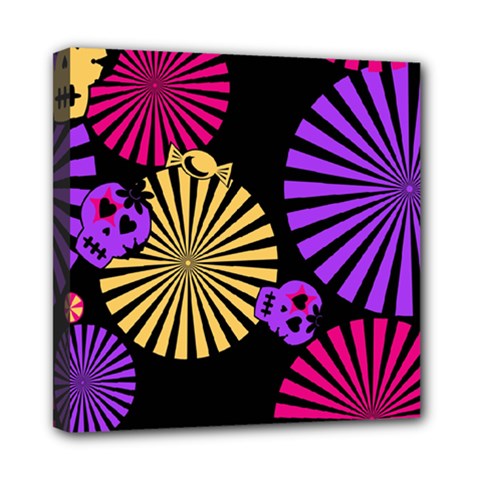 Seamless Halloween Day Of The Dead Mini Canvas 8  X 8  (stretched) by danenraven