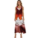 Pattern Structure Light Patterns V-Neck Sleeveless Loose Fit Overalls View1