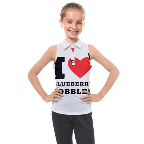 I Love Blueberry Cobbler Kids  Sleeveless Polo Tee by ilovewhateva