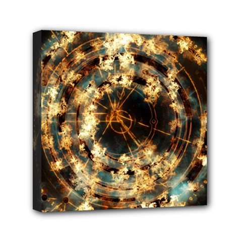 Science Fiction Background Fantasy Mini Canvas 6  X 6  (stretched) by danenraven