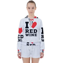 I Love Red Wine Women s Tie Up Sweat by ilovewhateva