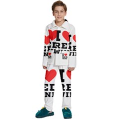 I Love Red Wine Kids  Long Sleeve Velvet Pajamas Set by ilovewhateva