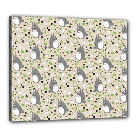 Pattern My Neighbor Totoro Canvas 24  X 20  (stretched) by Mog4mog4