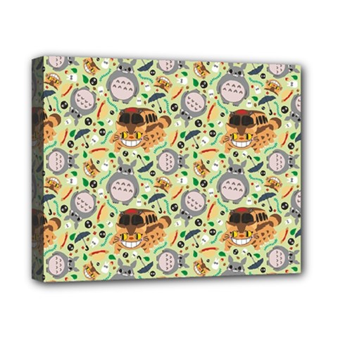 My Neighbor Totoro Pattern Canvas 10  X 8  (stretched) by Mog4mog4
