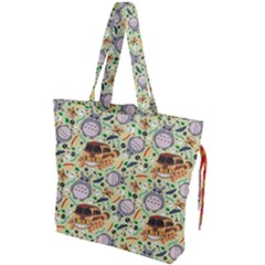 My Neighbor Totoro Pattern Drawstring Tote Bag by Mog4mog4