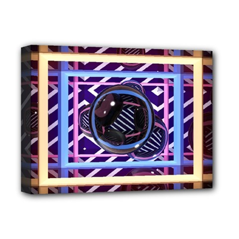Abstract Sphere Room 3d Design Shape Circle Deluxe Canvas 16  X 12  (stretched)  by Mog4mog4