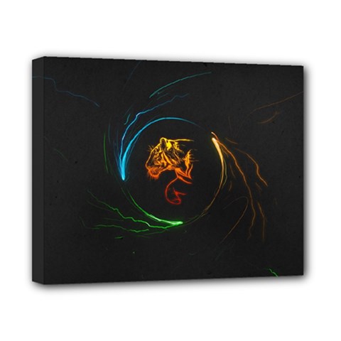 Orange Tiger Illustration Artwork Digital Art Canvas 10  X 8  (stretched) by Bakwanart