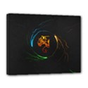 Orange Tiger Illustration Artwork Digital Art Canvas 14  x 11  (Stretched) View1