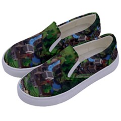 Green Village Miniature Technology Kids  Canvas Slip Ons by Bakwanart