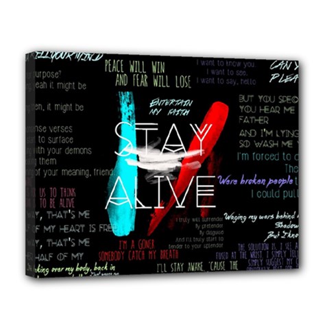 Stay Alive Canvas 14  X 11  (stretched) by Bakwanart