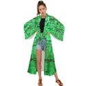 Green Circuit Board Computer Maxi Kimono View1