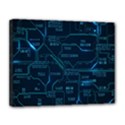 Technology Computer Circuit Boards Electricity Cpu Binary Canvas 14  x 11  (Stretched) View1
