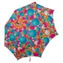 Circles Art Seamless Repeat Bright Colors Colorful Hook Handle Umbrellas (Medium) View2