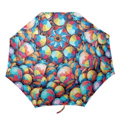 Pattern Seamless Balls Colorful Rainbow Colors Folding Umbrellas by 99art