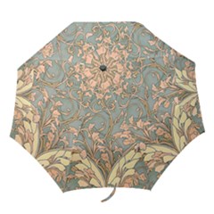 Art Nouveau Vintage Retro Pattern Floral Folding Umbrellas by 99art