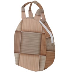 Wooden Wickerwork Texture Square Pattern Travel Backpack by 99art