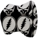 Black And White Deadhead Grateful Dead Steal Your Face Pattern Velour Head Support Cushion View4