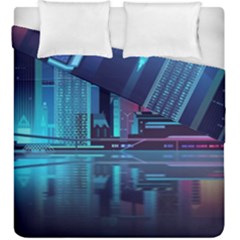 Digital Art Artwork Illustration Vector Buiding City Duvet Cover Double Side (king Size) by 99art