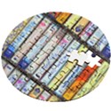 Cassette Tape Music Vintage 1980s 70s Wooden Puzzle Round View2