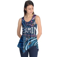 Graffiti Art Psychedelic Art Graphic Design Modern Art Sleeveless Tunic by 99art