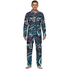 Graffiti Art Psychedelic Art Graphic Design Modern Art Men s Long Sleeve Velvet Pocket Pajamas Set by 99art