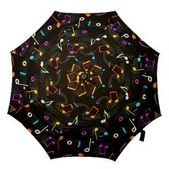 Assorted Color Musical Notes Wallpaper Fabric Hook Handle Umbrellas (medium) by 99art