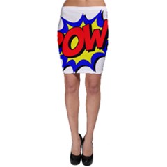 Pow Comic Comic Book Fight Bodycon Skirt by 99art