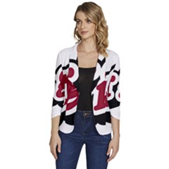 Comic-text-frustration-bother Women s One-button 3/4 Sleeve Short Jacket by 99art