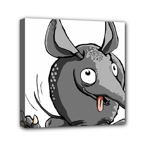 Animal-armadillo-armored-ball- Mini Canvas 6  X 6  (stretched) by 99art