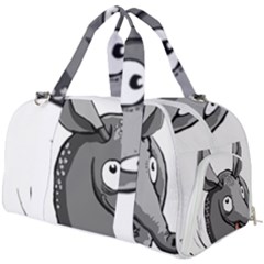 Animal-armadillo-armored-ball- Burner Gym Duffel Bag by 99art