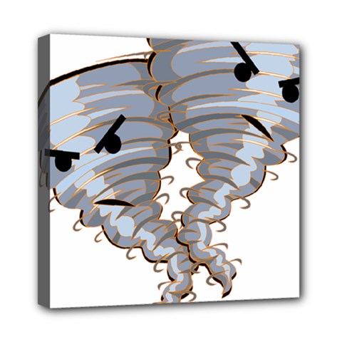 Tornado-twister-angry-comic Mini Canvas 8  X 8  (stretched) by 99art