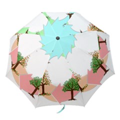 Seasons-of-the-year-year-tree Folding Umbrellas by 99art
