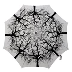 Tree-silhouette-winter-plant Hook Handle Umbrellas (medium) by 99art