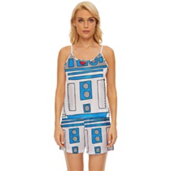 Technology-clip-art-r2d2 Satin Pajama Short Set by 99art