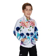 Day Of The Dead Skull Art Kids  Windbreaker by 99art