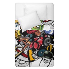 Mural Graffiti Paint Duvet Cover Double Side (single Size) by 99art