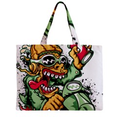 Scooter-motorcycle-graffiti Zipper Mini Tote Bag by 99art
