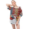 Amsterdam Graphic Design Poster Illustration Oversized Chiffon Top View1