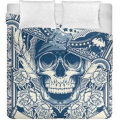 Skull Drawing Duvet Cover Double Side (king Size) by 99art